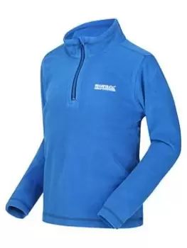 Image of Boys, Regatta Kids Hot Shot Ii Half Zip Fleece - Blue Size 11-12 Years