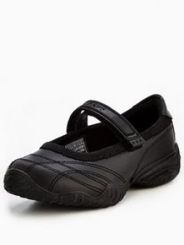 Image of Skechers Girls Velocity Mary Jane School Shoes - Black, Size 3 Older