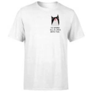 Image of I'd Spend All 9 Lives With You T-Shirt - White - 3XL