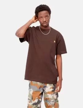 Image of Carhartt-WIP American Script T-Shirt - Ale Brown