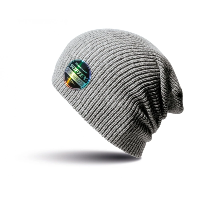 Image of Result Result Men Winter Essentials Core Softex Beanie Hat in Mid Grey Mid Grey One Size Male 5057080699674