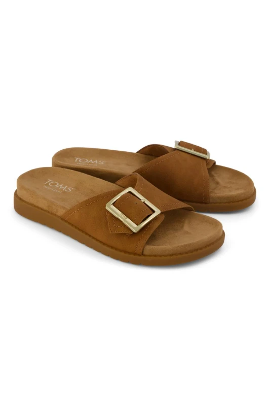 Image of Toms Womens Marin Slide Sandal Medium Brown Size: 7 Brown Female 7