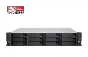 Image of QNAP TS-h1283XU-RP-E2236-32G - 12 Bay Rack Enclosure with 32GB RAM
