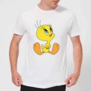 Image of Looney Tunes Tweety Sitting Mens T-Shirt - White - 3XL