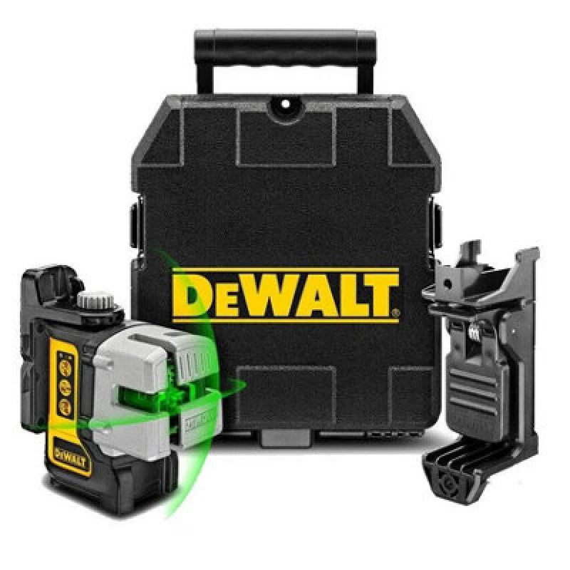 Image of DEWALT Dw089Cg 3 Beam 3 Way Self Levelling Multi Line Green Laser Ip54 + Bracket