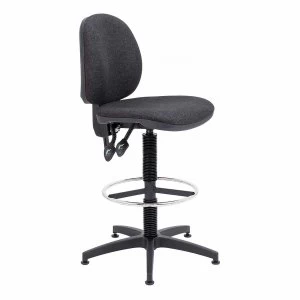 image of TC Office Concept Mid Back Chair with Fixed Foot Ring, Charcoal