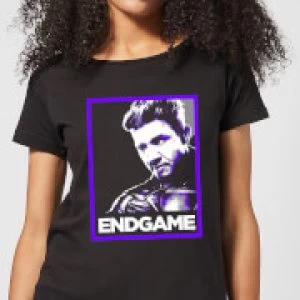 Image of Avengers Endgame Hawkeye Poster Womens T-Shirt - Black