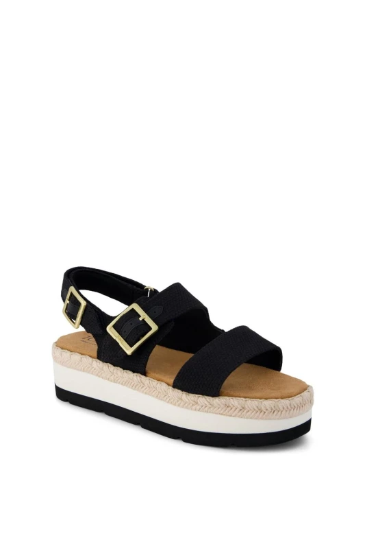 Image of TOMS Womens Giana Sandal in Black Size: 7 Black Female 7