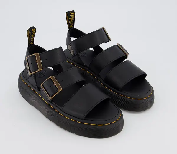 image of Dr. Martens Womens Gryphon Quad Sandals Black, 5