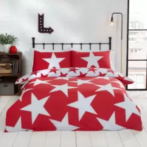 Image of Rapport Home Furnishings King All Stars Duvet Set Red