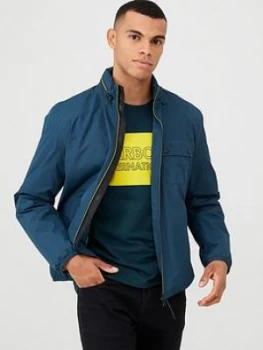 Image of Barbour International Kirby Nylon Jacket - Teal, Blue, Size 2XL, Men