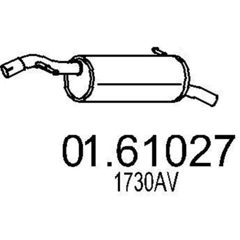 Image of MTS 01.61027 Rear silencer End Silencer (3437)