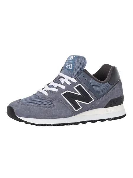 Image of New Balance 574 Suede Trainers Rain Cloud/Reflection 7 UK
