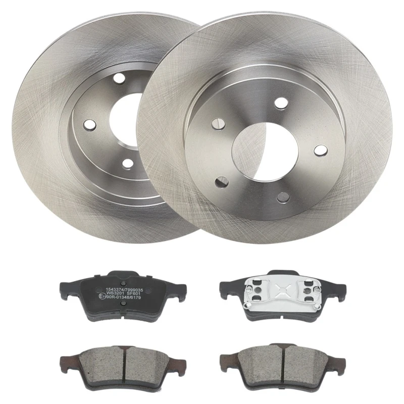Image of RIDEX 3405B3336 Brake disc and pads set Rear Axle, Brake Disc Type: Solid, not prepared for wear warning indicator Brake Set,disc brakes (3405)