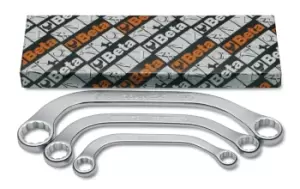 Image of Beta Tools 83 AS/3 3pc Bi-Hex Imperial Half Moon Ring Spanner / Wrench Set (Box)