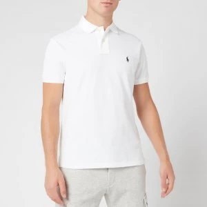 Image of Polo Ralph Lauren Mens Custom Slim Fit Mesh Polo Shirt - White - L