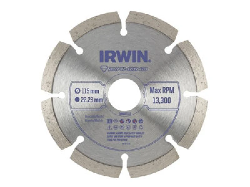 Image of Irwin Iw8087103 Segmented Diamond Saw Blade 115 X 22.23mm Irwiw8087103