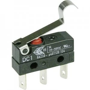 image of Cherry Switches Microswitch DC1C L1SC 250 V AC 6 A 1 x OnOn IP67 momentary