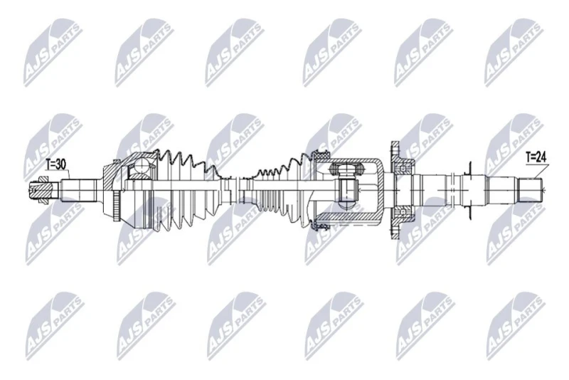 Image of NTY NPW-TY-247 Drive shaft Front Axle Right Drive Shaft (13)