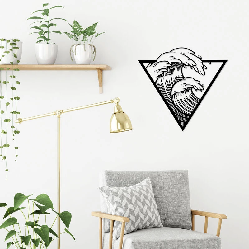 Image of DECORTIE Decortie - metal wall art NO:35 dalga - Black - Black M.DK.T.13332.26