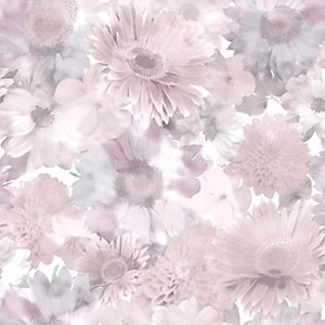 image of Superfresco Easy Summer Garden Wallpaper Pink - 10m