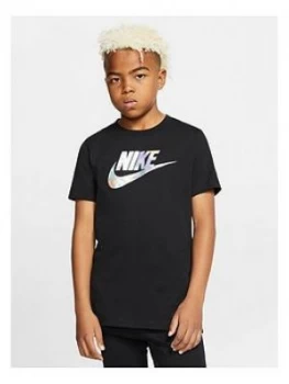 Image of Nike Boys Futura Iridescent T-Shirt - Black