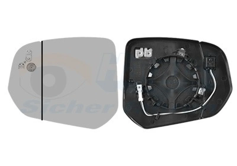 Image of VAN WEZEL Wing mirror glass VAN WEZEL 1930835