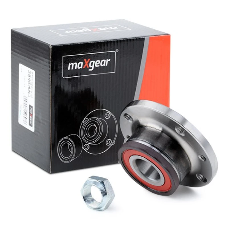 Image of MAXGEAR 33-0019 Wheel bearing kit Rear Axle, with integrated ABS sensor Wheel Bearing Kit (654)