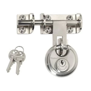 Image of Master Lock Hasp 116mm + Discus Padlock 60mm