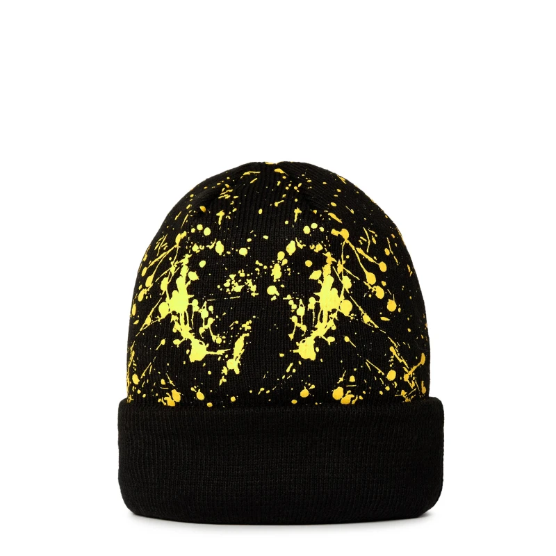 Image of New Era Splatter Beanie Juniors - Black Child
