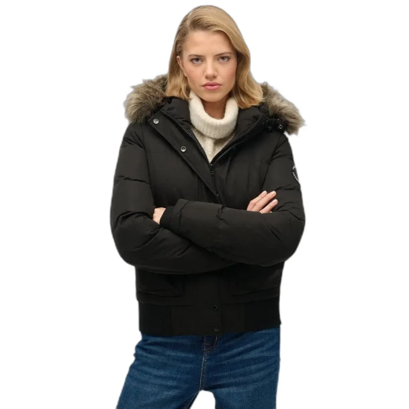Image of Superdry Womens down jacket Superdry Ella Everest Noir Female M