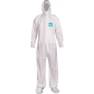 Image of White Coveralls Hooded Size M