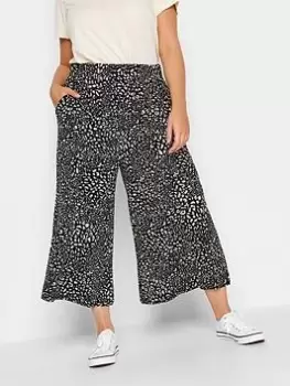 Image of Yours Leopard Midaxi Culotte, Black, Size 14, Women