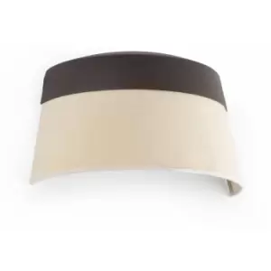 image of Beige brown wall light Bag 2 bulbs