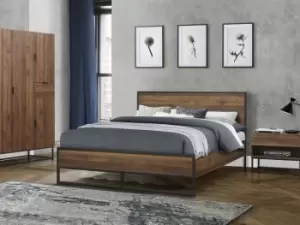 Image of Birlea Houston 4ft Small Double Walnut Effect Bed Frame