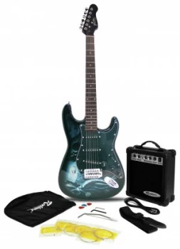 Image of Jaxville Full Size Electric Guitar & Accessories - Hades