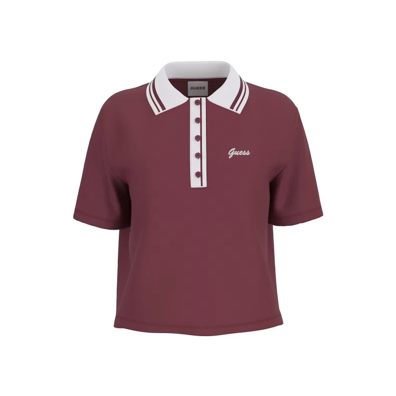 Image of Guess Womens long-sleeved polo shirt Guess Fabia Violet Female S