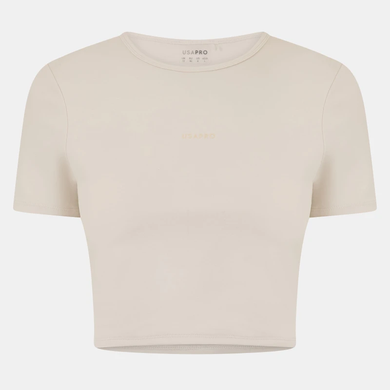 Image of USA Pro x Sophie Habboo Short Sleeve Crop Tee - White White 10