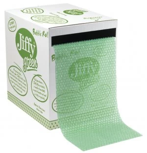 image of Jiffy 43010 Green Bubble Wrap Dispenser Box 300mm x 50m