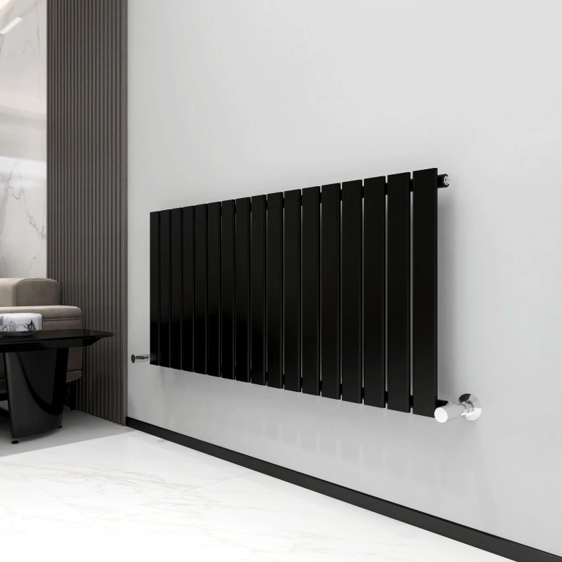 Image of MCC DIRECT 600 x 1156mm Single Designer Flat Panel Central Heating Radiator matt Black HS1623