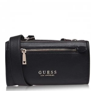 Guess Lias Zip Top Cross Body Bag - BLACK BLA