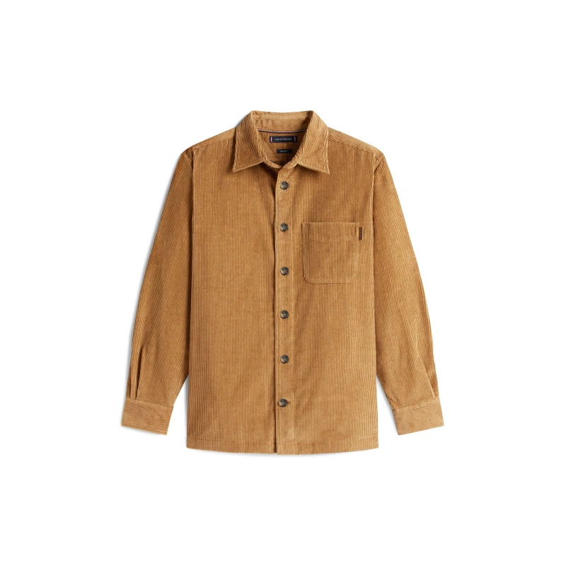 Image of Tommy Hilfiger Mens Cord Overshirt Hickory 0HD male M