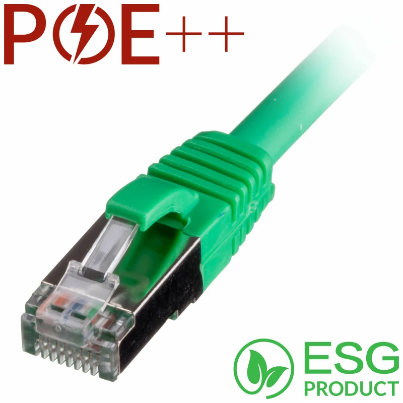 Image of Cablenet Cablenet 1m Cat6a RJ45 Green S/FTP LSOH 26AWG Snagless Booted Patch Lead (PK 100) 65-3010B