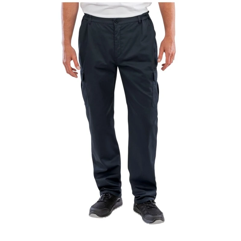 Image of Result Result Men Plain Work Trousers in Navy Size: large Navy L Male 5063750324982