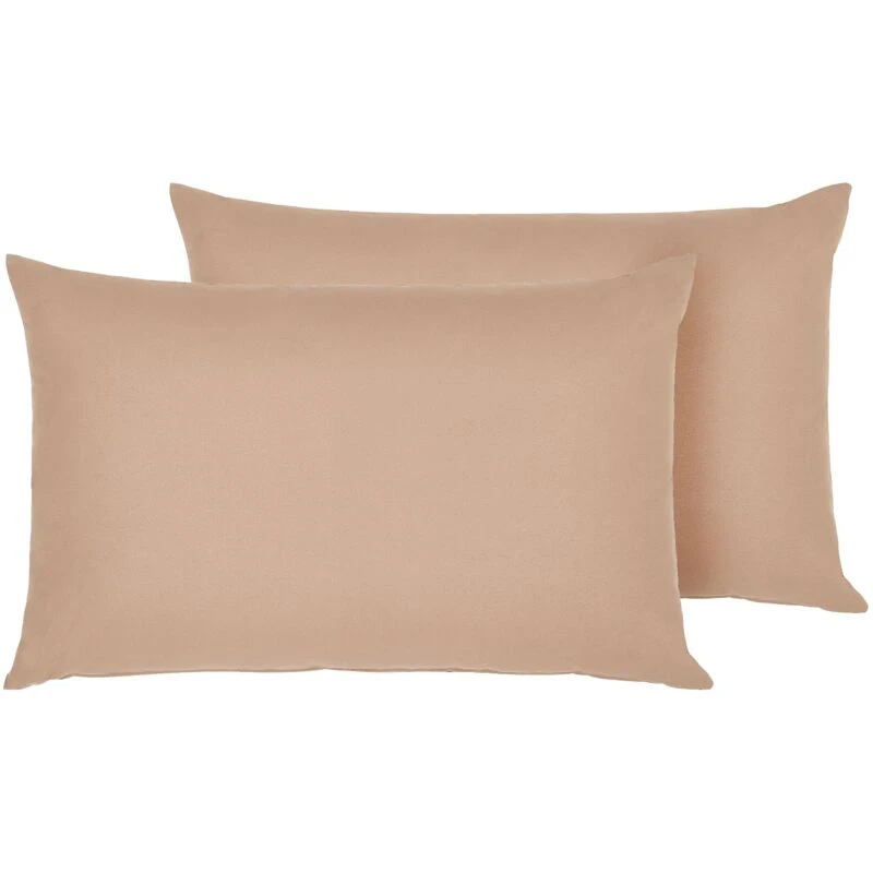Image of Beliani Set Of 2 Outdoor Cushions Almyros Solid 50 X 70 Cm Sand Beige