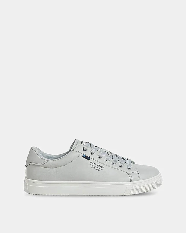 Image of jack & jones Jack & Jones Bale PU Trainer Grey/White - JACK & JONES - Size: 8 Grey/White Male 8 JA41902