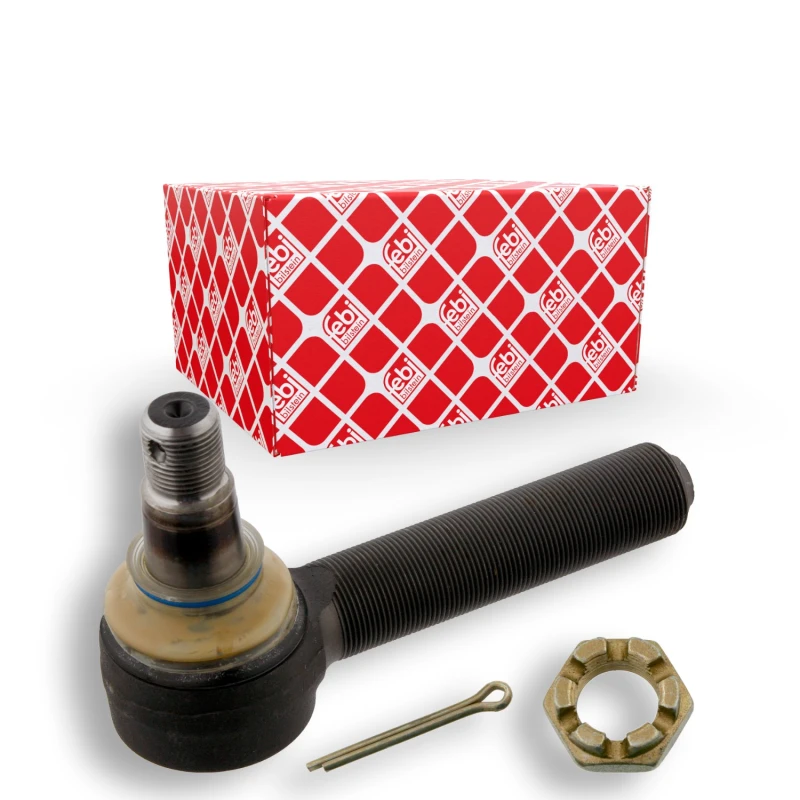 Image of FEBI BILSTEIN 32536 Track rod end OE Turbo NEW, Front Axle Right, with crown nut Tie Rod End (914)