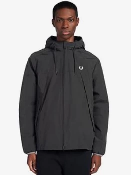 Image of Fred Perry Panelled Zip Through Jacket - Black, Size L, Men