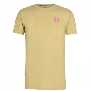 image of 11 Degrees Contrast T Shirt - Camel/Bubble