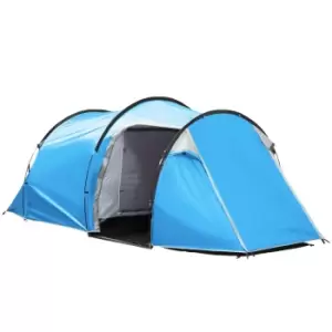 image of Outsunny 2-3 Man Tunnel Tents w/ Vestibule - Light Blue